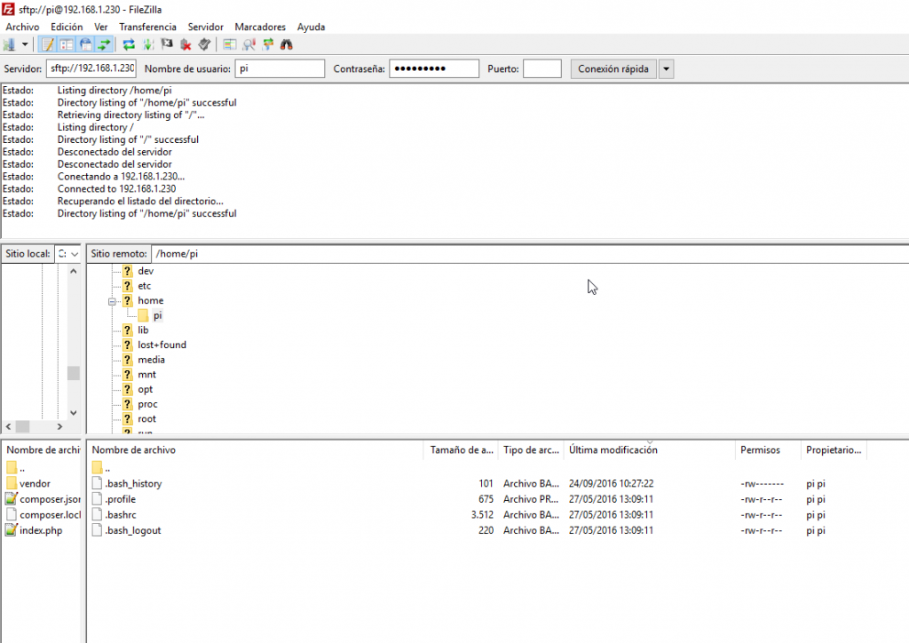 crear servidor web casa | acceso sftp
